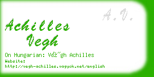 achilles vegh business card